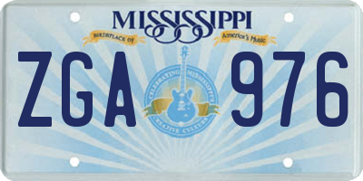 MS license plate ZGA976