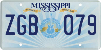 MS license plate ZGB079