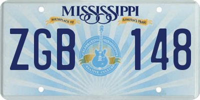 MS license plate ZGB148