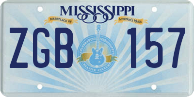 MS license plate ZGB157