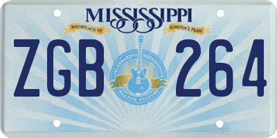 MS license plate ZGB264