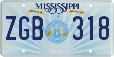 MS license plate ZGB318