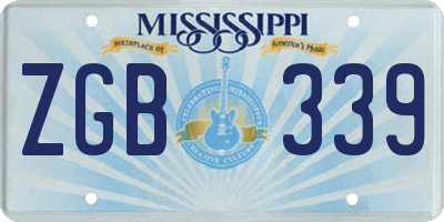 MS license plate ZGB339