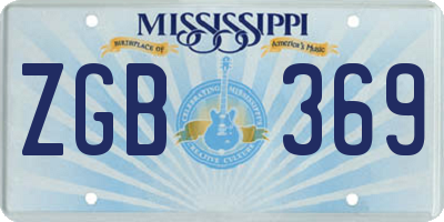 MS license plate ZGB369