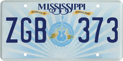 MS license plate ZGB373