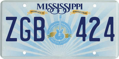 MS license plate ZGB424
