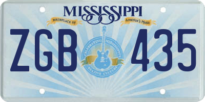 MS license plate ZGB435