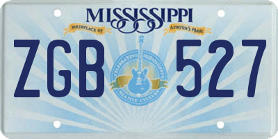 MS license plate ZGB527