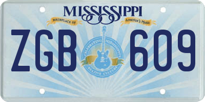 MS license plate ZGB609