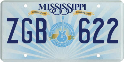 MS license plate ZGB622