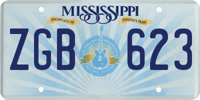 MS license plate ZGB623