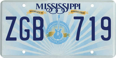 MS license plate ZGB719