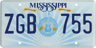 MS license plate ZGB755
