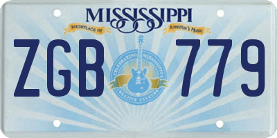 MS license plate ZGB779