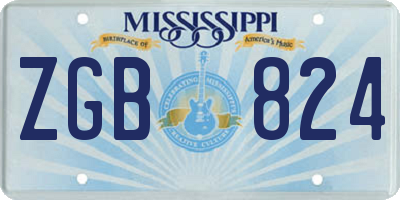 MS license plate ZGB824