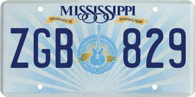 MS license plate ZGB829
