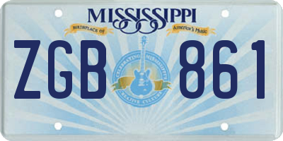 MS license plate ZGB861