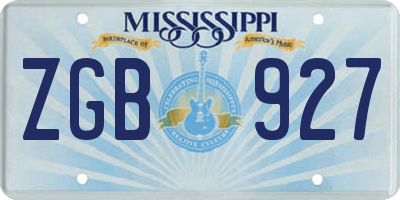 MS license plate ZGB927