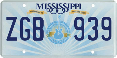 MS license plate ZGB939
