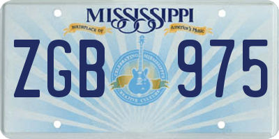 MS license plate ZGB975