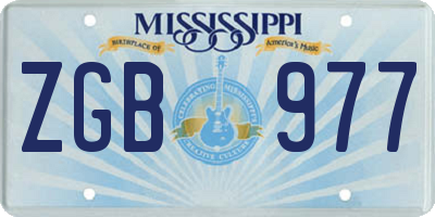 MS license plate ZGB977
