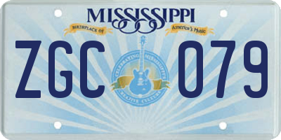 MS license plate ZGC079