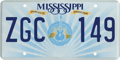 MS license plate ZGC149