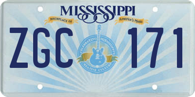 MS license plate ZGC171