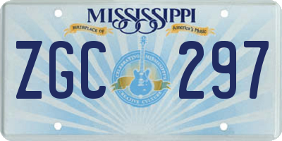 MS license plate ZGC297