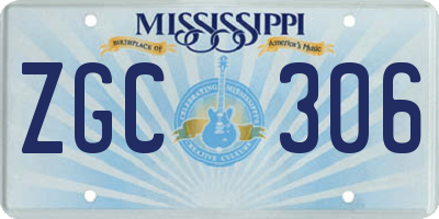 MS license plate ZGC306