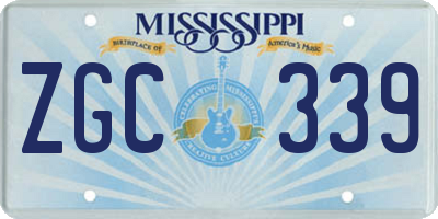 MS license plate ZGC339