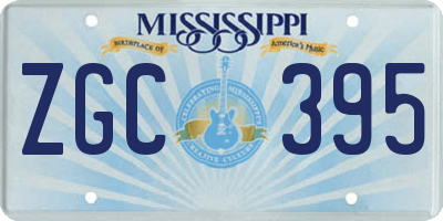 MS license plate ZGC395