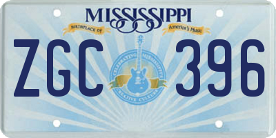 MS license plate ZGC396