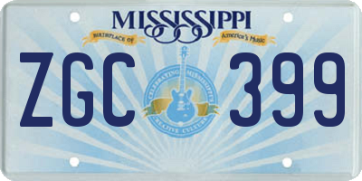 MS license plate ZGC399
