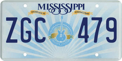 MS license plate ZGC479