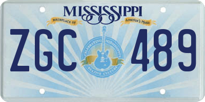MS license plate ZGC489