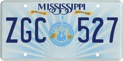 MS license plate ZGC527