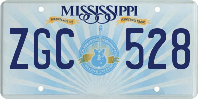 MS license plate ZGC528