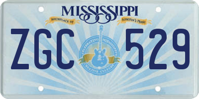 MS license plate ZGC529