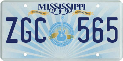 MS license plate ZGC565