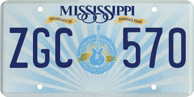 MS license plate ZGC570