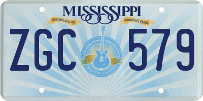 MS license plate ZGC579