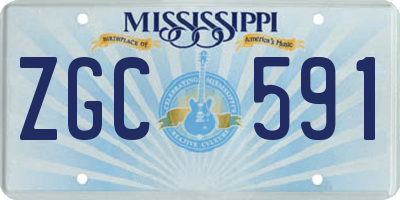 MS license plate ZGC591
