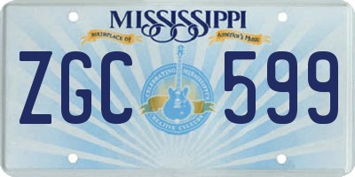 MS license plate ZGC599