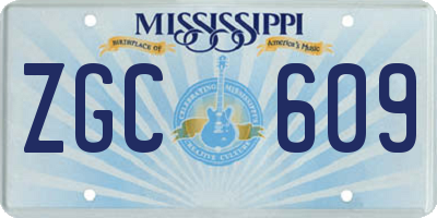 MS license plate ZGC609