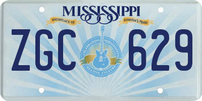 MS license plate ZGC629