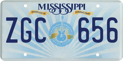 MS license plate ZGC656