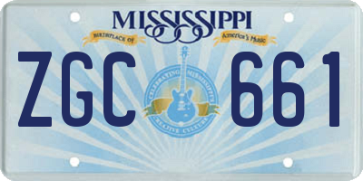 MS license plate ZGC661
