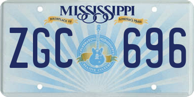 MS license plate ZGC696