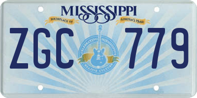 MS license plate ZGC779